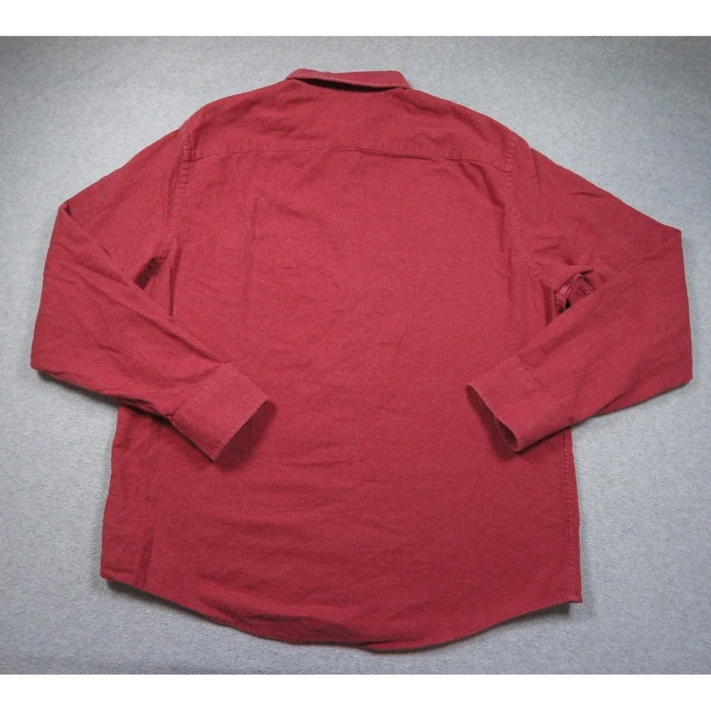 UNTUCKit Shirt Mens Large Red Button Up Long Sleeve Collared Sherwood Adult